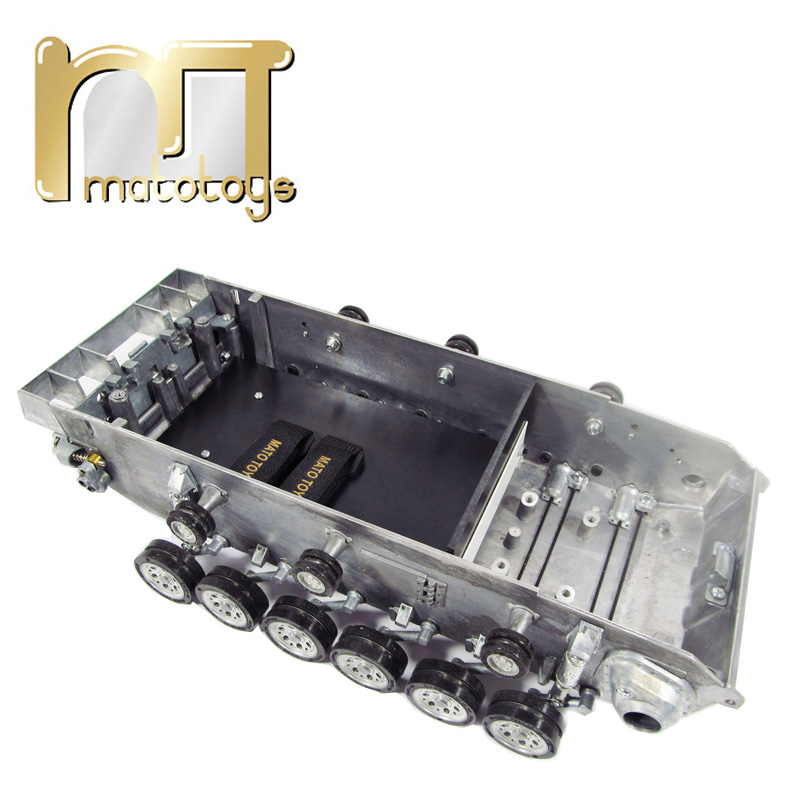 Mato 1/16 Metal tank chassis k - Rc Tank Metal Road Wheels Suspension recension och pris
